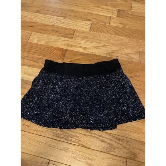 Lululemon Circuit Breaker Skirt Ii Luminesce Splatter Black Skort Sz 10 - Picture 1 of 9